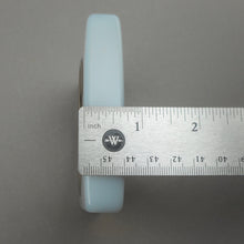 Load image into Gallery viewer, Vintage 1980s Signed PONO by Joan Goodman Designer Square Bangle Bracelet - Blue Gray Lucite Acrylic Resin, Silver Tone Band