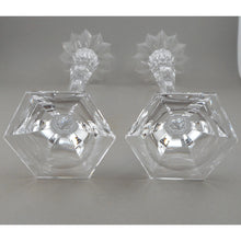 Load image into Gallery viewer, Pristine Pair of Tall Vintage Mikasa Excelsior Crystal Candlesticks - Clear Glass Candle Holders - Set of 2