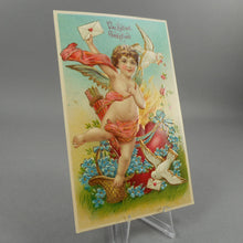 Load image into Gallery viewer, Lot of 5 Antique Vintage Original Embossed Post Cards - Valentine Greetings - circa 1910 - Used and Unused - One Tuck