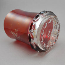 Load image into Gallery viewer, &quot;Edith&quot; Excellent Antique EAPG Glass - Victorian Travel Carnival Fair Souvenir - Ruby Stain Tumbler Red Flash Etched Pressed Glass