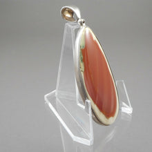 Load image into Gallery viewer, Starborn Brown and White Agate Gemstone Sterling Silver Pendant Natural Stone