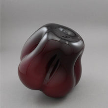 Load image into Gallery viewer, Pepper Paperweight Hand Blown Glass Purple Brown Green Vegetable Garden Theme