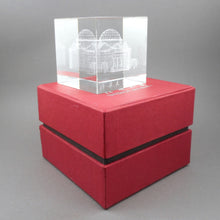 Load image into Gallery viewer, Tsinghua University Laser Etched Crystal Glass Cube Paperweight 3D Haidian, Beijing, China Souvenir