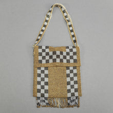 Load image into Gallery viewer, Antique Victorian or Edwardian Micro Beaded Mini Wristlet Purse with Fringe - Kid Glove Leather Lining