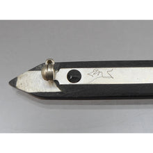 Load image into Gallery viewer, Vintage Handmade Eileen Sutton Point Bar Pin - Signed US Artisan Brooch - C 1990 Post Modern Style Jewelry Bronze Black Red Green Blue Resin
