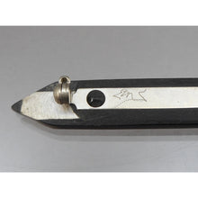 Load image into Gallery viewer, Vintage Handmade Eileen Sutton Point Bar Pin - Signed US Artisan Brooch - C 1990 Post Modern Style Jewelry Bronze Black Red Green Blue Resin