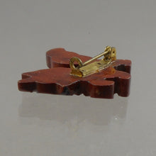 Load image into Gallery viewer, Vintage Handmade Skunk Brooch Lapel Pin - Hand Carved and Painted Wood - Folk Art Jewelry