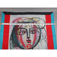 Load image into Gallery viewer, Vintage 1983 Picasso Tete de Femme Square Cotton Scarf - Heirs of Pablo Picasso / Marigold Enterprises