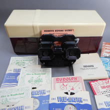 Load image into Gallery viewer, Vtg 1950s Sawyers View-Master Toy Black Bakelite with Library Box Case 14 Reels