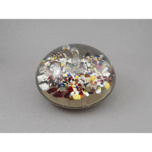 Load image into Gallery viewer, Excellent Antique Art Glass Paperweight - Handmade, Multicolor with Gold &amp; Bubbles