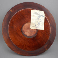 Load image into Gallery viewer, 2 Vintage Polish Folk Art Hand Carved Wood Plates with Inlaid Brass Metal - Flower Designs - Made in Poland