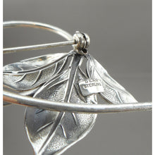 Load image into Gallery viewer, Large Vintage Beau Sterling Silver Rose Brooch - Mid Century Modern Flower Design Pin - Signed Fine Estate American Jewelry