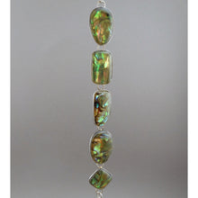 Load image into Gallery viewer, Vintage Lucas Lameth Abalone Shell and Sterling Silver Link Bracelet - Signed LUC 925