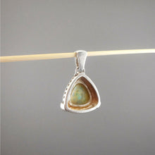 Load image into Gallery viewer, Vintage Blue Larimar Sterling Silver Triangle Pendant - Natural Gemstone - circa 1980 - Southwestern Style