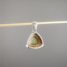 Load image into Gallery viewer, Vintage Blue Larimar Sterling Silver Triangle Pendant - Natural Gemstone - circa 1980 - Southwestern Style