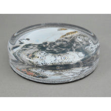Load image into Gallery viewer, Vintage Glass Louis Icart Paperweight Art Deco Era Print - " Thais ", circa 1920 - Woman with Leopards - Hand Cast Glass - Fine Art Collectibles - Gift for Icart Collectors