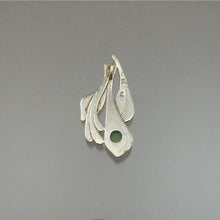 Load image into Gallery viewer, Vintage Southwestern Artist Pendant Sterling Silver Green Jasper Stone Handmade