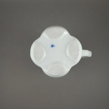 Load image into Gallery viewer, Antique or Vintage Porcelain Delft Style Flow Blue Creamer Pitcher - White Pottery Delftware Milk Jug - Sailboat Gondola Design