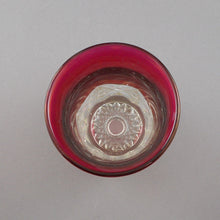 Load image into Gallery viewer, Antique 1904 Atlantic City NJ Boardwalk Souvenir Ruby Flash Stain Pressed Glass Cup Tumbler Victorian Edwardian Glassware