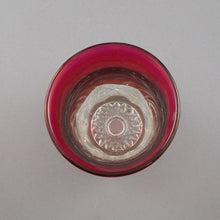 Load image into Gallery viewer, Antique 1904 Atlantic City NJ Boardwalk Souvenir Ruby Flash Stain Pressed Glass Cup Tumbler Victorian Edwardian Glassware