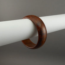 Load image into Gallery viewer, Vintage Authentic Bakelite Bracelet 1" Wide Plastic Bangle Marbled Brown