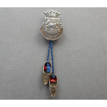 Load image into Gallery viewer, Vintage Volendam Holland Souvenir Pin Silver &quot; Wooden &quot; Shoes Dutch Travel Collectible