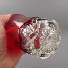 Load image into Gallery viewer, Antique 1904 Atlantic City NJ Boardwalk Souvenir Ruby Flash Stain Pressed Glass Cup Tumbler Victorian Edwardian Glassware