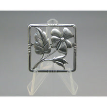 Load image into Gallery viewer, Vintage Sterling Silver Arts &amp; Crafts Style Brooch Flower Pin Estate Jewelry