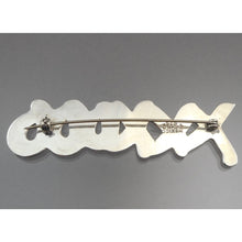 Load image into Gallery viewer, Large Vintage Hugs and Kisses Taxco Mexican Artisan Brooch - Sterling Silver X O Pin - Signed TF-43 - Hand Made in Mexico