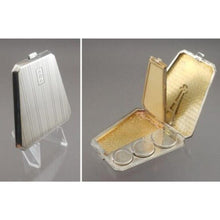Load image into Gallery viewer, scrap - 122.33 - 11.5.25 - Excellent Antique / Vintage c 1920 Art Deco Sterling Silver Purse - Coin Change Compact Case - Signed J E Blake Hallmark