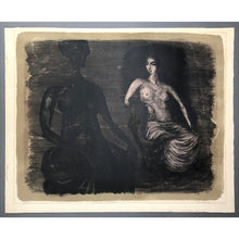 Load image into Gallery viewer, Benton Spruance Original Print - Worship of the Past, 1959 - Color Lithograph, Signed and Numbered - Portrait of a Woman