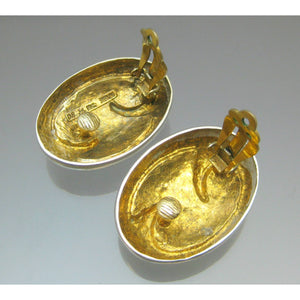 Vintage Designs By Joi Frankel Earrings 925 Sterling Silver Gold Vermeil Signed D.B. Joi, Inc Designer Jewelry