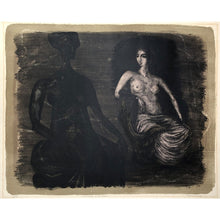 Load image into Gallery viewer, Benton Spruance Original Print - Worship of the Past, 1959 - Color Lithograph, Signed and Numbered - Portrait of a Woman