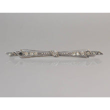 Load image into Gallery viewer, Antique Victorian Edwardian Sterling Silver Rhinestone Collar Pin Brooch
