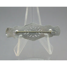 Load image into Gallery viewer, Antique Art Deco Signed WMCA Brooch - Silver White Metal Casters Association Rhinestone Pin