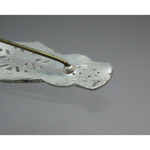Antique Art Deco Signed WMCA Brooch - Silver White Metal Casters Association Rhinestone Pin
