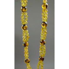 Load image into Gallery viewer, Vintage Czech Art Glass Jewelry Beaded Necklace - Brown, Amber, Gold, Round and Faceted Beads