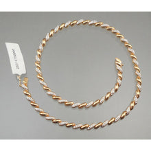 Load image into Gallery viewer, Unused Vintage Gold Vermeil Plated Sterling Silver Necklace Hoop Earring Set