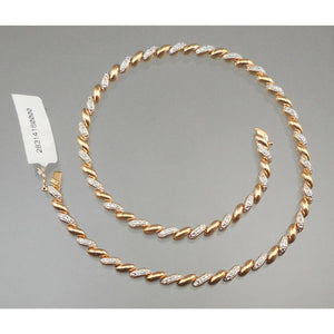 Unused Vintage Gold Vermeil Plated Sterling Silver Necklace Hoop Earring Set