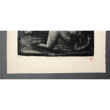 Load image into Gallery viewer, Benton Spruance Original Print - Hamadryas Ape, 1951 - Lithograph, Signed, Limited Edition of 30 - Baboon