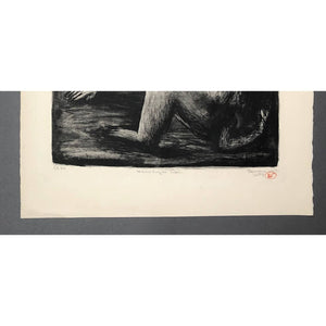 Benton Spruance Original Print - Hamadryas Ape, 1951 - Lithograph, Signed, Limited Edition of 30 - Baboon
