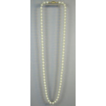 Load image into Gallery viewer, Vintage Opera Length Faux Pearl Strand Necklace - 32" String - 12mm White Glass Beads - Gold Tone Clasp