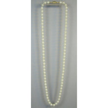 Load image into Gallery viewer, Vintage Opera Length Faux Pearl Strand Necklace - 32&quot; String - 12mm White Glass Beads - Gold Tone Clasp