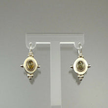 Load image into Gallery viewer, Vintage Southwestern Style Earrings Amber Sterling Silver Fine Gemstone Jewelry
