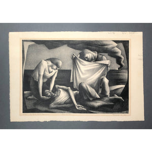 Benton Spruance Original Print - From the Sea, 1943, WPA Era - Lithograph, Signed and Numbered Ed. 35