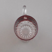 Load image into Gallery viewer, &quot;Tillie 1892&quot; - Antique Souvenir Ruby Stain Glass Mug - Victorian Etched Red Flash Pressed Glass Cup
