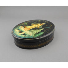 Load image into Gallery viewer, Excellent Vintage Kholui Russian Hinged Lacquer Desk or Trinket Box - The Snow Maiden Fairy Tale - Circa 1980, Exquisitely Hand Painted and Signed - One of a Kind - Estate Collection