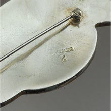 Load image into Gallery viewer, David Urso Artisan Crafted Brooch - Sterling Silver, Resin Inlay Leaf or Feather Pin - American Jewelry Artist - Signed, Handmade in USA