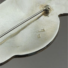 Load image into Gallery viewer, David Urso Artisan Crafted Brooch - Sterling Silver, Resin Inlay Leaf or Feather Pin - American Jewelry Artist - Signed, Handmade in USA