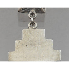 Load image into Gallery viewer, Antique Circa 1920 - 1930 Rock Crystal, Paste Rhinestone and Sterling Silver Necklace Art Deco Era Victorian Revival Style Chain and Pendant